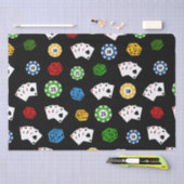 カジノパーティーパターン賭博ティッシュペーパー 薄葉紙 (クラフト)