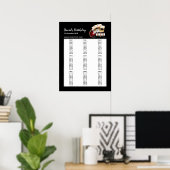 カジノパーティー席札, 誕生日パーティー座席 ポスター (ホームオフィス)