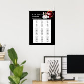 カジノパーティー座席案内、誕生日パーティー席 ポスター (ホームオフィス)