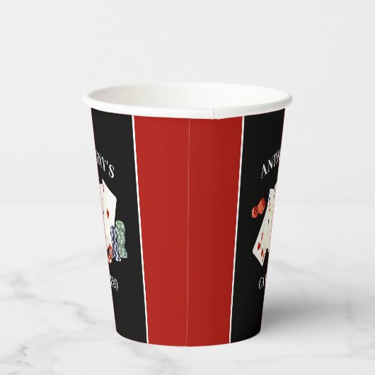 カジノパーティー パーソナライズされた 紙コップ (右)