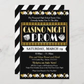 カジノプロムナイトハイスクールダンス招待状 招待状 (正面/裏面)