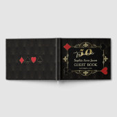 カジノベガストランプのポーカー50と素晴らしい誕生日パーティー ゲストブック (全面)