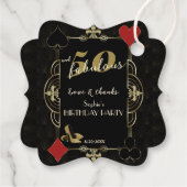 カジノベガストランプのポーカー50と素晴らしい誕生日パーティー フェイバータグ (裏面)