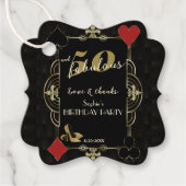 カジノベガストランプのポーカー50と素晴らしい誕生日パーティー フェイバータグ (正面)