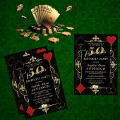 カジノベガストランプのポーカー50と素晴らしい誕生日パーティー 招待状