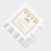 カジノベガス金ゴールド50と素晴らしい女性誕生日 箔ナプキン (右)