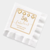 カジノベガス金ゴールド50と素晴らしい女性誕生日 箔ナプキン (左)