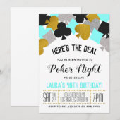 カジノポーカーの招待状 招待状 (正面/裏面)