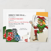 カジノポーカーナイト 招待状 (正面/裏面)