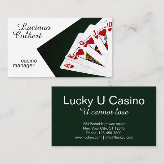 カジノマネージャのカスおもしろいタマイズ 名刺 (正面/裏面)