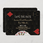 カジノラスベガストランプのポーカーバー(ユダヤ教の)バル・ミツバー保存日付 セーブザデート (正面/裏面)