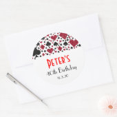 カジノラスベガスバースデーパーティーの好意ラベル ラウンドシール (封筒)