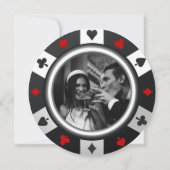 カジノラスベガスポーカーチップの結婚式 招待状 (裏面)