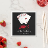 カジノラスベガス誕生日パーソナライズされたナプキン スタンダードカクテルナプキン (インサイチュ)