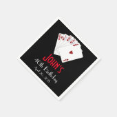 カジノラスベガス誕生日パーソナライズされたナプキン スタンダードカクテルナプキン (角)