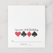 カジノラスベガス誕生日パーソナライズされた座席表 プレイスカード (外部開封)