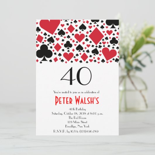 カジノラスベガス誕生日招待状 招待状 (スタンド正面)