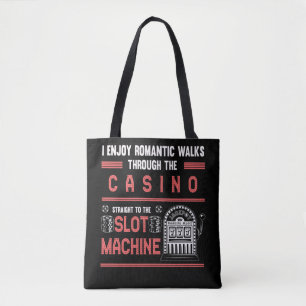 カジノラバーラッキー賭博スロットマシン トートバッグ