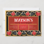 カジノリゾートカードバースデーパーティーの招待 案内状 (正面)