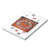 カジノルーレットホイールとラッキーナンバー ノートパッド (回転)