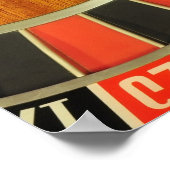 カジノルーレットホイールボールナンバーゼロ賭博 ポスター (角)