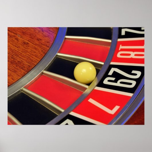 カジノルーレットホイールボールナンバー29賭博 ポスター (正面)