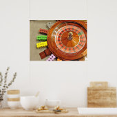 カジノルーレットホイール回転回転賭博 ポスター (キッチン)