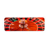 カジノルーレットホイール差出人住所シール ラベル (正面)