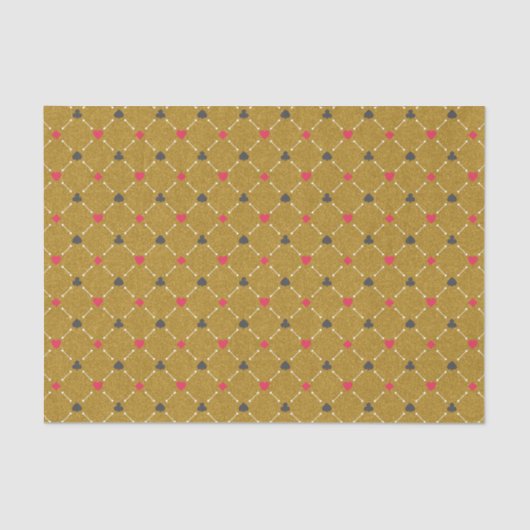 カジノレッドブラック金ゴールド賭博トランプのポーカーカードスーツ 薄葉紙 (正面)