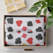 カジノレッド、ブラック、および金ゴールドカードスーツ賭博 薄葉紙 (ギフト)