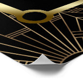 カジノロイヤル金ゴールド結婚アールデコのシーティングチャート ポスター (角)