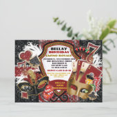 カジノ仮装パーティの招待状 招待状 (スタンド正面)