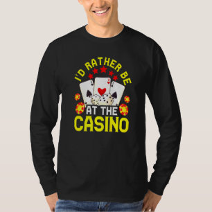 カジノ女子男性へギャンブラクールー賭博プレミアム Tシャツ