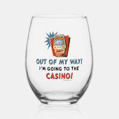 カジノ愛好家 ステムなしワイングラス (正面)