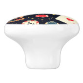 カジノ柄のテーマ（黒） セラミックノブ (側面)