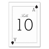 カジノ結婚のテーブル番号カード – スペード テーブルナンバー (正面)
