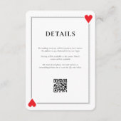 カジノ結婚の挿入カード エンクロージャーカード (正面)