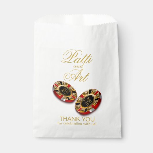 カジノ結婚スタイル頼の私がチップに名前を付ける フェイバーバッグ (正面)