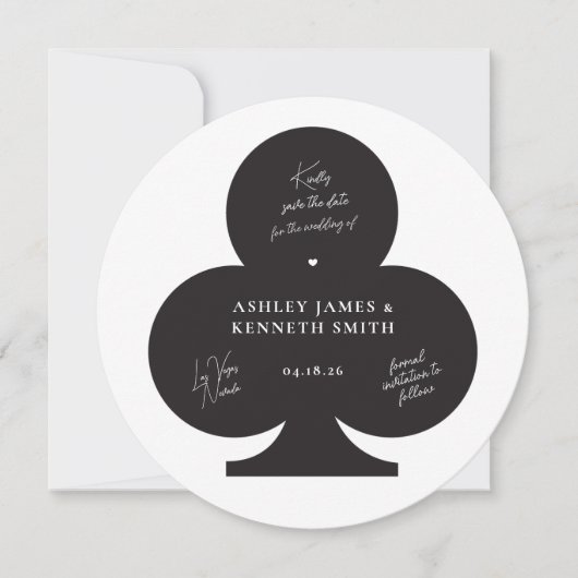 カジノ結婚式の日付の保存 セーブザデート (正面)