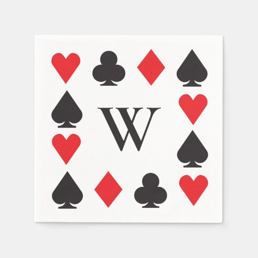 カジノ結婚紙ナプキンス スタンダードカクテルナプキン (正面)
