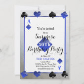 カジノ誕生日の驚きの招待状 招待状 (正面)