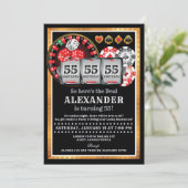 カジノ誕生日招待状 招待状 (スタンド正面)