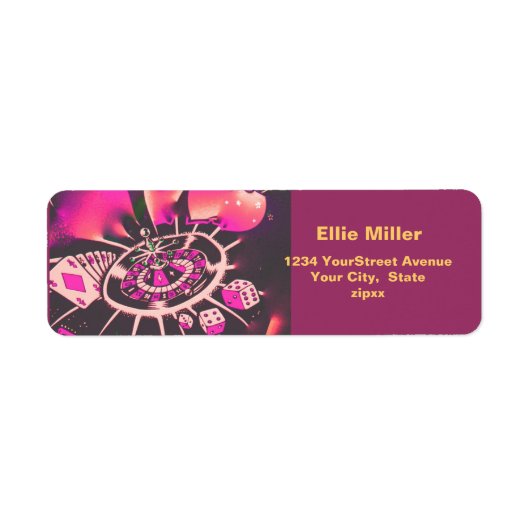 カジノ賭博テーマ ラベル (正面)