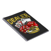 カジノ賭博ディーラーテキサス州ホールデムトランプのポーカー ノートブック (右側)