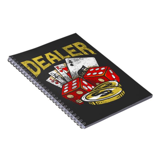 カジノ賭博ディーラーテキサス州ホールデムトランプのポーカー ノートブック (右側)