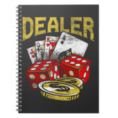 カジノ賭博ディーラーテキサス州ホールデムトランプのポーカー ノートブック (正面)