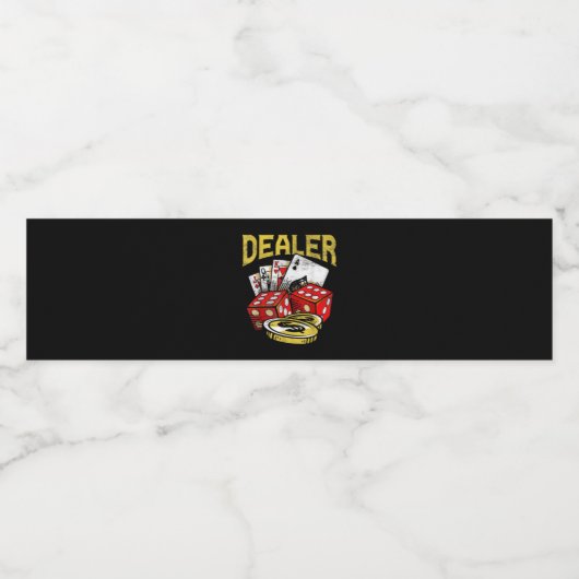 カジノ賭博ディーラーテキサス州ホールデムトランプのポーカー ペットボトルラベル (シングルラベル)