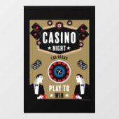 カジノ賭博トランプのポーカールーレット ウィンドウサイン (シート)