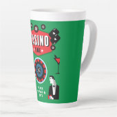 カジノ賭博トランプのポーカールーレット カフェラテマグ (右アングル)