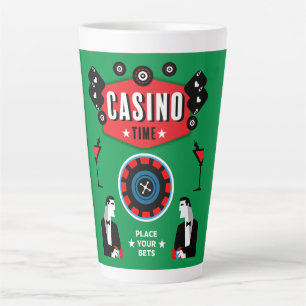 カジノ賭博トランプのポーカールーレット カフェラテマグ